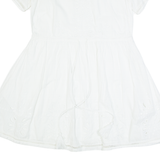 JACK WILLS Womens Day Dress White Short Sleeve Knee Length UK 12