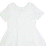 JACK WILLS Womens Day Dress White Short Sleeve Knee Length UK 12