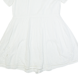 JACK WILLS Womens Day Dress White Short Sleeve Knee Length UK 12