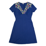 CATH KIDSTON Womens A-Line Dress Blue Short Sleeve Knee Length UK 8