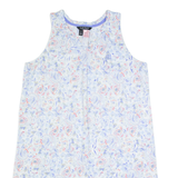 LAUREN RALPH LAUREN Womens Shift Dress Blue Floral Sleeveless Knee Length S