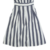 JOULES Womens A-Line Dress Blue Striped Sleeveless Midi UK 10
