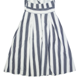 JOULES Womens A-Line Dress Blue Striped Sleeveless Midi UK 10