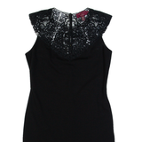 TED BAKER Womens Bodycon Dress Black Sleeveless Knee Length S