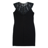 TED BAKER Womens Bodycon Dress Black Sleeveless Knee Length S