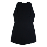 COS Womens A-Line Dress Black Long Sleeve Midi XS