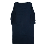 COS Womens Shift Dress Blue Long Sleeve Midi S
