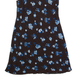JIGSAW Womens Day Dress Brown Floral Sleeveless Short UK 10