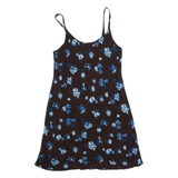 JIGSAW Womens Day Dress Brown Floral Sleeveless Short UK 10