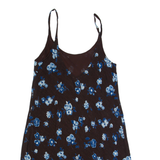 JIGSAW Womens Day Dress Brown Floral Sleeveless Short UK 10