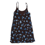 JIGSAW Womens Day Dress Brown Floral Sleeveless Short UK 10