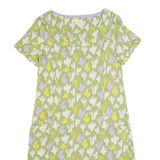 WHITE STUFF Cactus Womens T-Shirt Dress Green Short Sleeve Knee Length UK 10