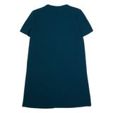 BA&SH Oversized Womens Shift Dress Green Short Sleeve Knee Length S
