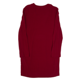 SANDRO Womens Shift Dress Red Long Sleeve Knee Length S