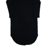 GANNI Womens T-Shirt Dress Black Long Sleeve Midi XL