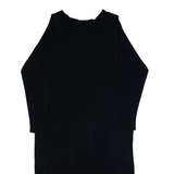 GANNI Womens T-Shirt Dress Black Long Sleeve Midi XL