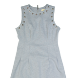 MICHAEL KORS Womens Fit & Flare Dress Grey Sleeveless Knee Length S