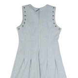 MICHAEL KORS Womens Fit & Flare Dress Grey Sleeveless Knee Length S