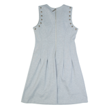 MICHAEL KORS Womens Fit & Flare Dress Grey Sleeveless Knee Length S