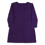 CREW CLOTHING Womens Day Dress Purple Long Sleeve Short UK 8