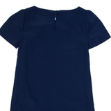MONSOON Oversized Womens Shift Dress Blue Short Sleeve Knee Length UK 8