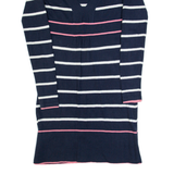 CREW CLOTHING Womens Jumper Dress Blue Striped Long Sleeve Midi UK 8