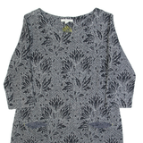 WHITE STUFF Womens Day Dress Grey Floral Knee Length UK 10