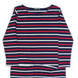 LAURA ASHLEY Womens T-Shirt Dress Blue Striped Long Sleeve Knee Length UK 10