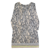 LAURA ASHLEY Womens Day Dress Grey Animal Print Long Sleeve Knee Length UK 12