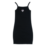 SANTA CRUZ Womens Bodycon Dress Black Sleeveless Knee Length S
