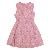 GAP Womens A-Line Dress Pink Floral Sleeveless Knee Length S