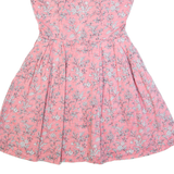 GAP Womens A-Line Dress Pink Floral Sleeveless Knee Length S