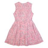 GAP Womens A-Line Dress Pink Floral Sleeveless Knee Length S
