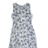 LAURA ASHLEY Womens A-Line Dress Blue Floral Sleeveless Long UK 10