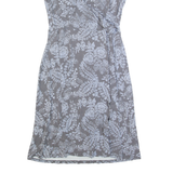 LAURA ASHLEY Womens A-Line Dress Grey Floral Sleeveless Knee Length UK 10