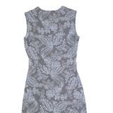 LAURA ASHLEY Womens A-Line Dress Grey Floral Sleeveless Knee Length UK 10
