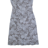 LAURA ASHLEY Womens A-Line Dress Grey Floral Sleeveless Knee Length UK 10