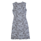 LAURA ASHLEY Womens A-Line Dress Grey Floral Sleeveless Knee Length UK 10