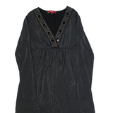 MAX MARA STUDIO Womens Day Dress Grey Long Sleeve Midi L