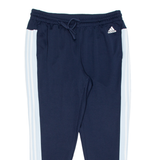 ADIDAS Womens Track Pants Blue Tapered 2XL W36 L28