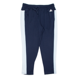 ADIDAS Womens Track Pants Blue Tapered 2XL W36 L28