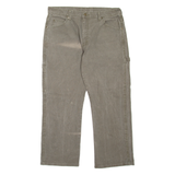 DICKIES Carpenter Workwear Mens Jeans Green Regular Straight W34 L26