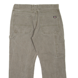 DICKIES Carpenter Workwear Mens Jeans Green Regular Straight W34 L26