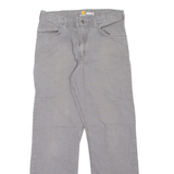 CARHARTT Workwear Mens Jeans Grey Relaxed Straight W34 L31