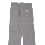 CARHARTT Workwear Mens Jeans Grey Relaxed Straight W34 L31