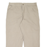 CARHARTT Carpenter Workwear Mens Jeans Beige Relaxed Tapered W40 L30