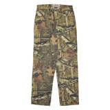 BRAIDED RIVER Woodland Camo Mens Jeans Green Regular Tapered W34 L34