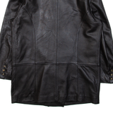 Womens Blazer Jacket Black Leather L