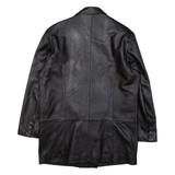 Womens Blazer Jacket Black Leather L