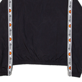 ELLESSE Womens Track Jacket Black Nylon Colourblock UK 6